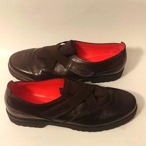 Pos Ole Rouge Brown Leather Shoes 39.5/9 Italy